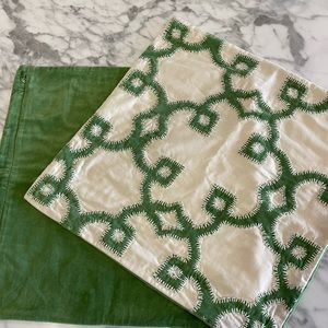 TWO Pottery Barn throw pillow cases